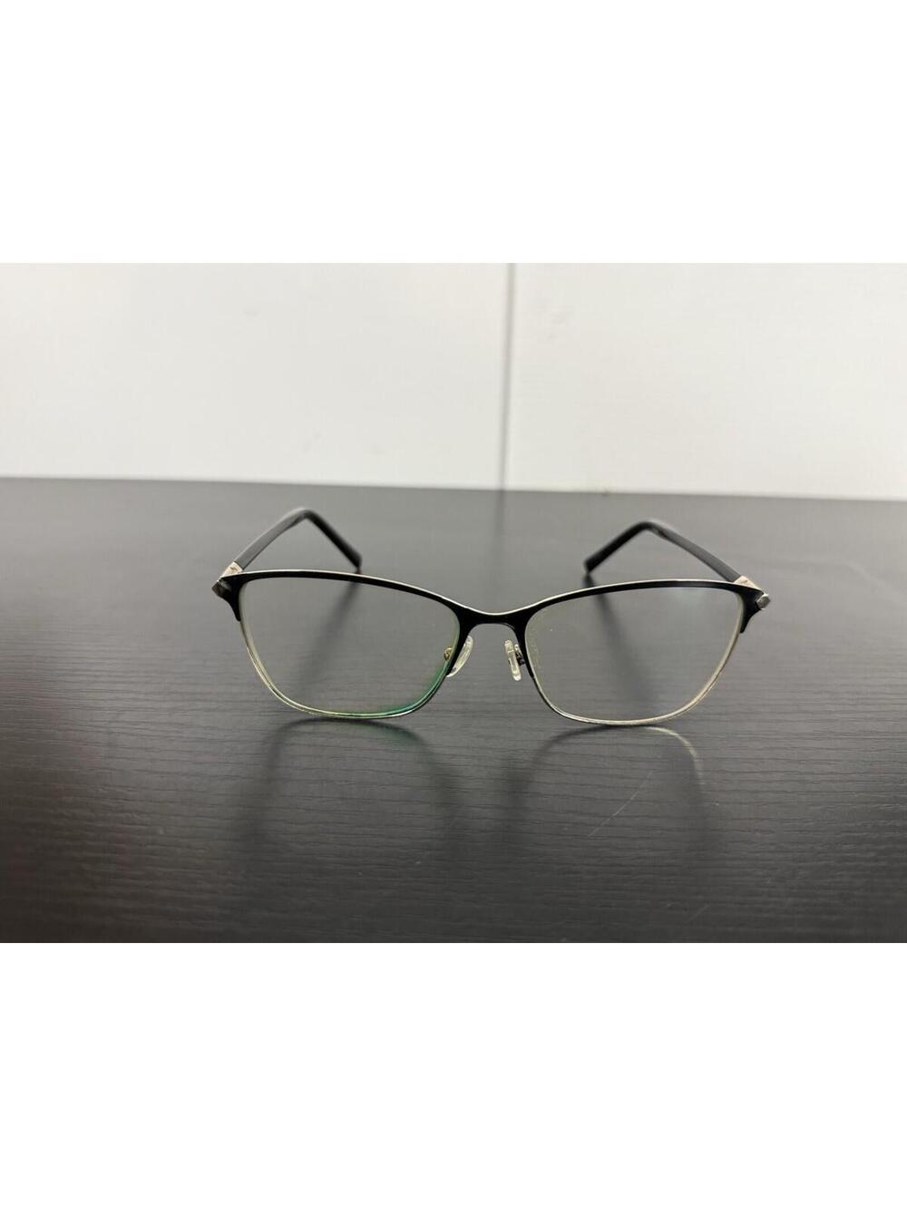 Morgan DM20210 Semi Rimless Eyeglasses Frames Black Gold Womens